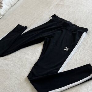 Puma Black Leggings with White Accents